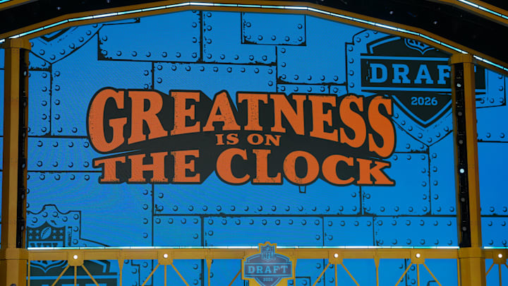 The 2026 NFL Draft theater stage at Acrisure Stadium in Pittsburgh. 