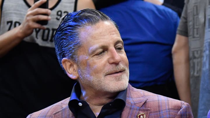 Jun 1, 2017; Oakland, CA, USA; Cleveland Cavaliers owner Dan Gilbert before game one of the Finals for the 2017 NBA Playoffs against the Golden State Warriors at Oracle Arena. Mandatory Credit: Kyle Terada-Imagn Images