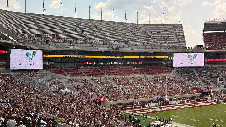 Alabama FSU Pregame Lightning Delay Alabama FSU Pregame Lightning Delay