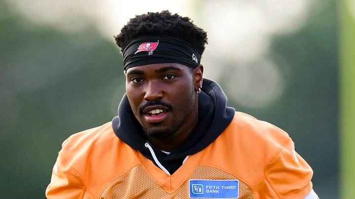 Tampa Bay Buccaneers quarterback Jalon Daniels (10) participates in training camp at AdventHealth Training Center. Tampa Bay Buccaneers quarterback Jalon Daniels (10) participates in training camp at AdventHealth Training Center.