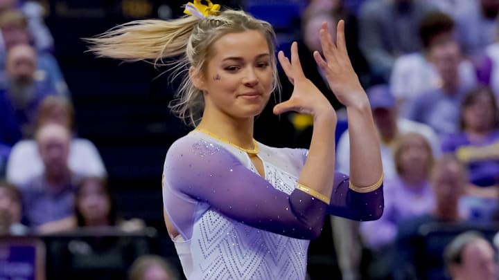 Livvy Dunne of the LSU Lady Tigers