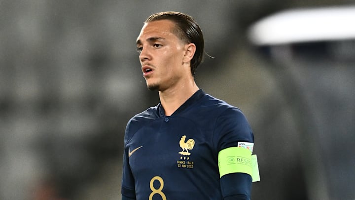 Maxence Caqueret, capitaine de l'équipe de France espoir