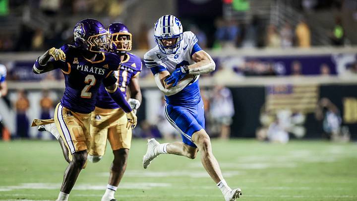 BYU WR Chase Roberts against East Carolina BYU WR Chase Roberts against East Carolina