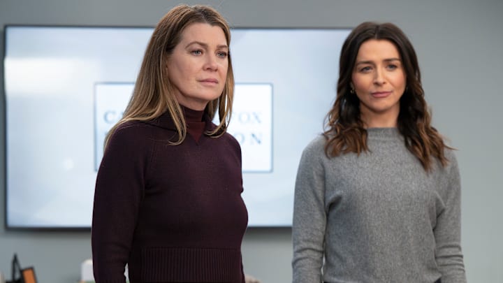  Ellen Pompeo and Caterina Scorsone in Grey's Anatomy season 21