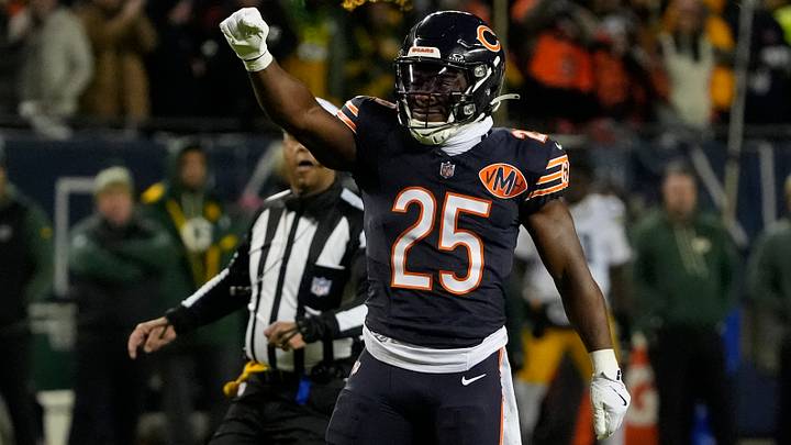 Chicago Bears running back Kyle Monangai. Chicago Bears running back Kyle Monangai.