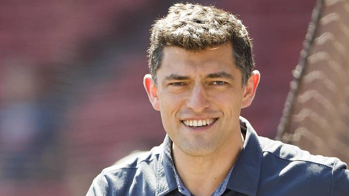 Aug 28, 2022; Boston, Massachusetts, USA; Chaim Bloom, Chief Baseball Officer of the Boston Red Sox on the field before the game between the Boston Red Sox and the Tampa Bay Rays at Fenway Park. Mandatory Credit: Winslow Townson-Imagn Images Aug 28, 2022; Boston, Massachusetts, USA; Chaim Bloom, Chief Baseball Officer of the Boston Red Sox on the field before the game between the Boston Red Sox and the Tampa Bay Rays at Fenway Park. Mandatory Credit: Winslow Townson-Imagn Images