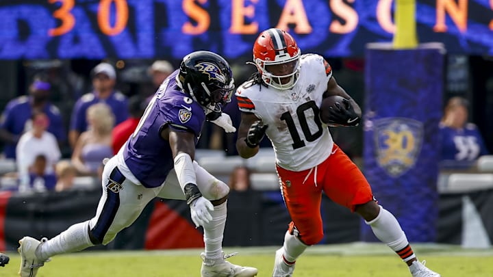 Cleveland Browns running back Quinshon Judkins moved up the depth chart after making his NFL debut in Week 2. Cleveland Browns running back Quinshon Judkins moved up the depth chart after making his NFL debut in Week 2.