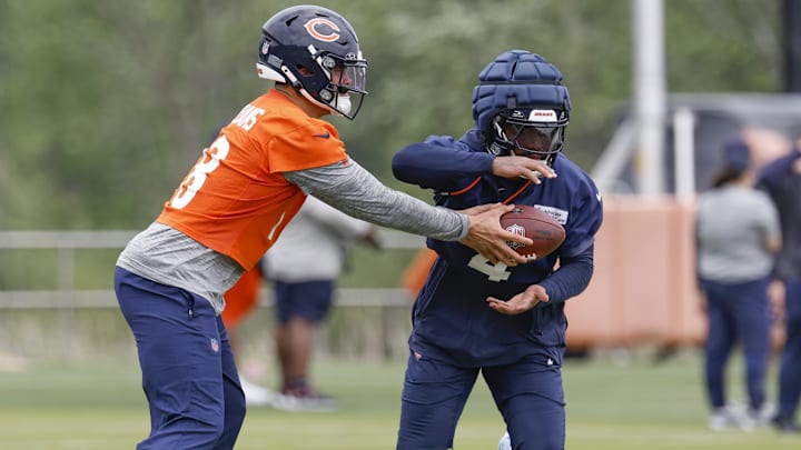 Caleb Williams hands off to D'Andre Swift in offseason work. It's here where the key could rest for Bears success. Caleb Williams hands off to D'Andre Swift in offseason work. It's here where the key could rest for Bears success.