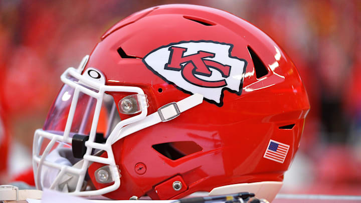 Dec 1, 2019; Kansas City, MO, USA; A general view of a Kansas City Chiefs helmet during the first half against the Oakland Raiders at Arrowhead Stadium. Mandatory Credit: Denny Medley-Imagn Images Dec 1, 2019; Kansas City, MO, USA; A general view of a Kansas City Chiefs helmet during the first half against the Oakland Raiders at Arrowhead Stadium. Mandatory Credit: Denny Medley-Imagn Images