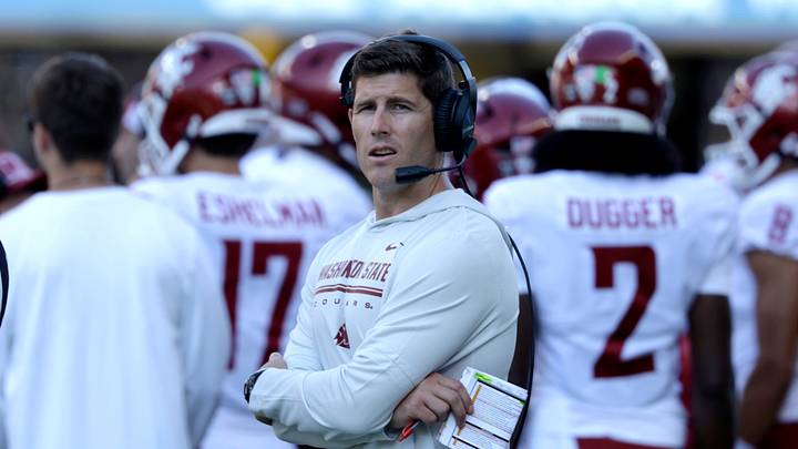 Sep 6, 2026; Seattle, Washington, USA; Washington State head coach Kirby Moore. Sep 6, 2026; Seattle, Washington, USA; Washington State head coach Kirby Moore.