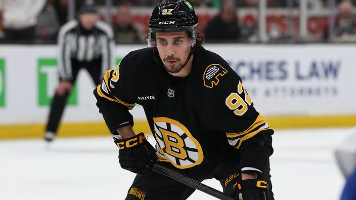 May 1, 2026; Boston, Massachusetts, USA; Boston Bruins center Marat Khusnutdinov (92) during the first period of game six of the first round of the 2026 Stanley Cup Playoffs against the Buffalo Sabres at TD Garden. Mandatory Credit: Winslow Townson-Imagn Images May 1, 2026; Boston, Massachusetts, USA; Boston Bruins center Marat Khusnutdinov (92) during the first period of game six of the first round of the 2026 Stanley Cup Playoffs against the Buffalo Sabres at TD Garden. Mandatory Credit: Winslow Townson-Imagn Images