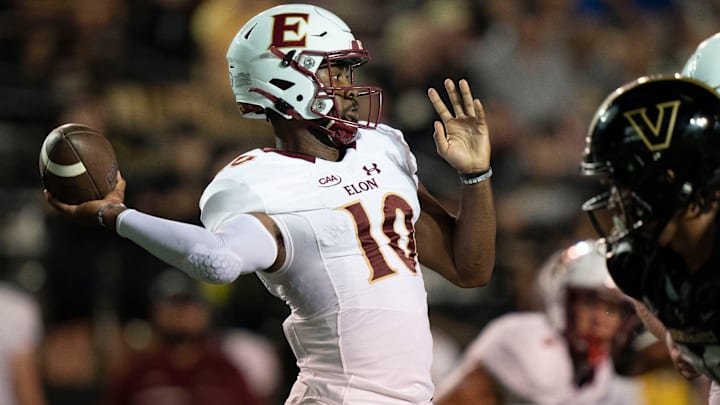 Elon quarterback Matthew McKay (10) throws a pass against Vanderbilt  during the third quarter at