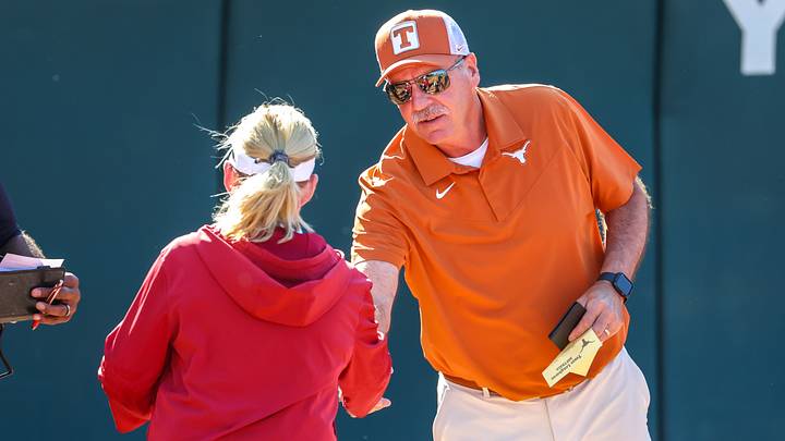 Mike White and Patty Gasso, April 5, Oklahoma at Texas Mike White and Patty Gasso, April 5, Oklahoma at Texas