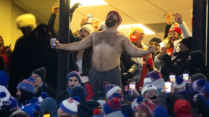 Kelce appeared to have the time of his life last year with Bills Mafia