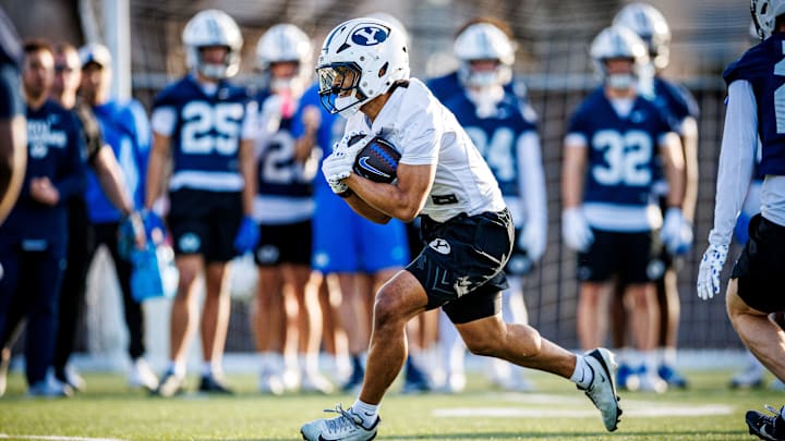 BYU running back Jovesa Damuni on the first day of 2026 Spring Camp BYU running back Jovesa Damuni on the first day of 2026 Spring Camp