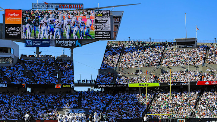 Cincinnati's Paycor Stadium during a Bengals vs. Eagles game.