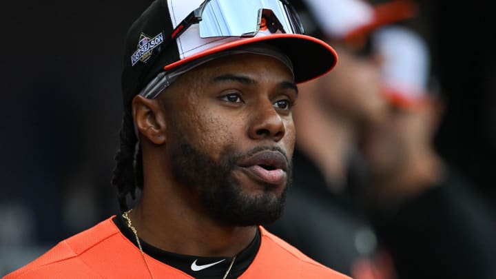 Oct 8, 2023; Baltimore, Maryland, USA; Baltimore Orioles center fielder Cedric Mullins (31). Oct 8, 2023; Baltimore, Maryland, USA; Baltimore Orioles center fielder Cedric Mullins (31).