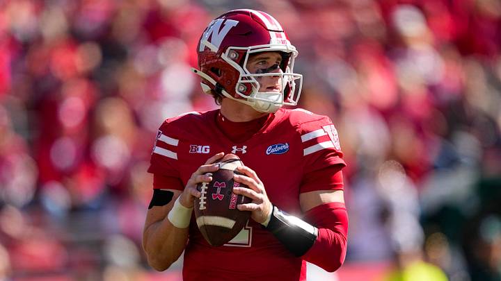 Wisconsin Badgers quarterback Colton Joseph. Wisconsin Badgers quarterback Colton Joseph.