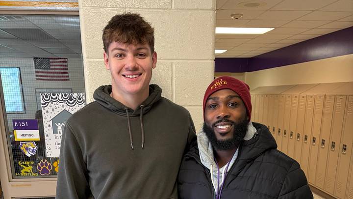 Ryan Paulsen from an in-school visit with Iowa State. Ryan Paulsen from an in-school visit with Iowa State.