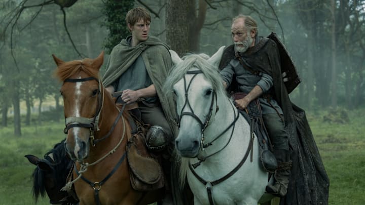 Peter Claffey (Dunk) and Danny Webb (Ser Arlan of Pennytree) in A Knight of the Seven Kingdoms. Photograph by Steffan Hill/HBO.