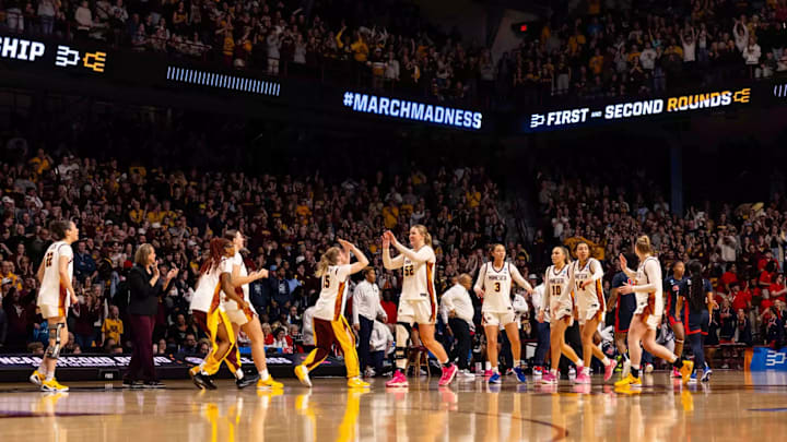 Minnesota Gophers women's basketball during the 2026 NCAA Tournament at Williams Arena in Minneapolis. 