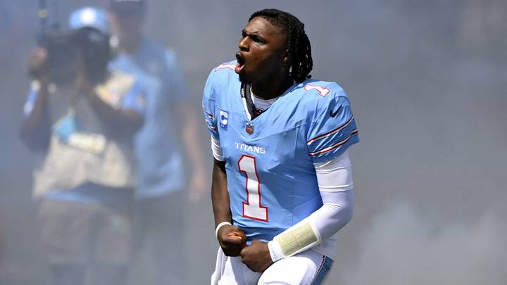 Sep 13, 2026; Nashville, Tennessee, USA; Tennessee Titans quarterback Cam Ward (1) runs onto the field before the game against the New York Jets at Nissan Stadium. Mandatory Credit: Steve Roberts-Imagn Images Sep 13, 2026; Nashville, Tennessee, USA; Tennessee Titans quarterback Cam Ward (1) runs onto the field before the game against the New York Jets at Nissan Stadium. Mandatory Credit: Steve Roberts-Imagn Images