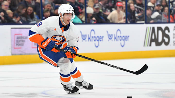 New York Islanders forward Pierre Engvall could be the team's top bounce-back candidate this upcoming season.
