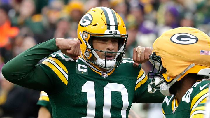Green Bay Packers quarterback Jordan Love is shown during last year's home game against the Vikings.
