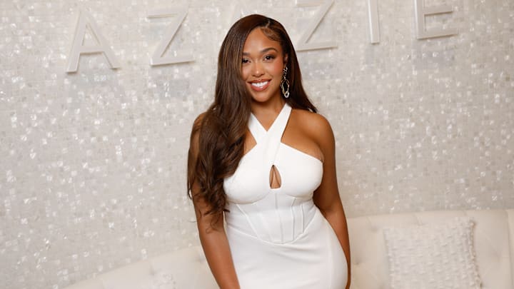 June 8, 2024: Jordyn Woods attends the Azazie Midsummer Soiree. June 8, 2024: Jordyn Woods attends the Azazie Midsummer Soiree.