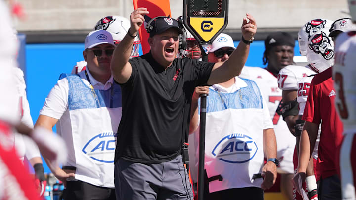 NC State football head coach Dave Doeren