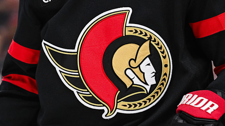 Nov 25, 2024; Ottawa, Ontario, CAN; View of a Ottawa Senators logo on a jersey worn by a member of the team during the second period at Canadian Tire Centre. Mandatory Credit: David Kirouac-Imagn Images Nov 25, 2024; Ottawa, Ontario, CAN; View of a Ottawa Senators logo on a jersey worn by a member of the team during the second period at Canadian Tire Centre. Mandatory Credit: David Kirouac-Imagn Images