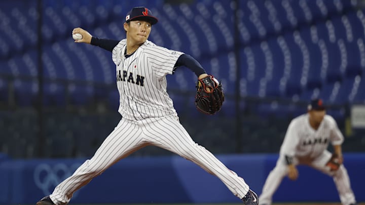 Team Japan pitcher Yoshinobu Yamamoto