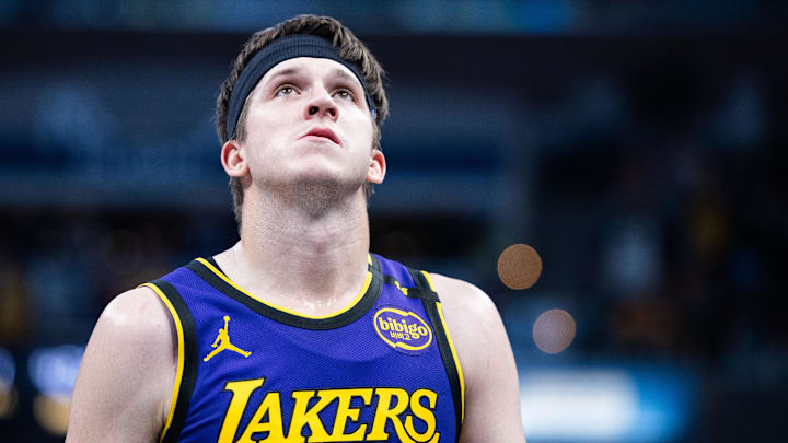 Mar 26, 2025; Indianapolis, Indiana, USA; Los Angeles Lakers guard Austin Reaves (15) in the second half against the Indiana Pacers at Gainbridge Fieldhouse. Mandatory Credit: Trevor Ruszkowski-Imagn Images Mar 26, 2025; Indianapolis, Indiana, USA; Los Angeles Lakers guard Austin Reaves (15) in the second half against the Indiana Pacers at Gainbridge Fieldhouse. Mandatory Credit: Trevor Ruszkowski-Imagn Images