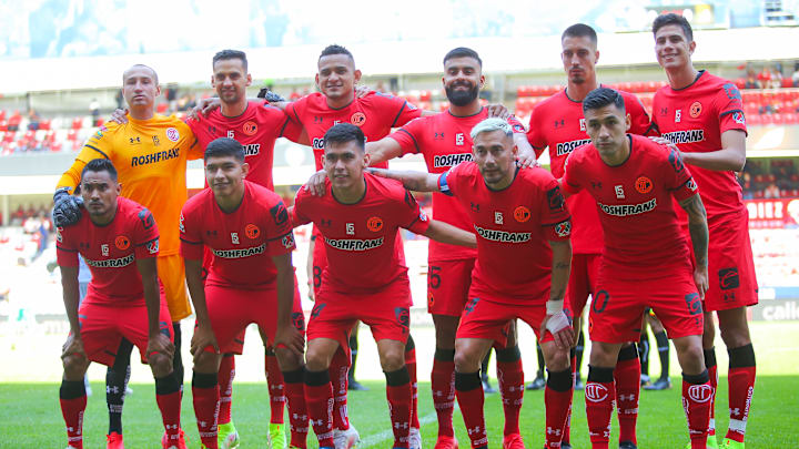 Jugadores del Toluca previo a un partido. Jugadores del Toluca previo a un partido.