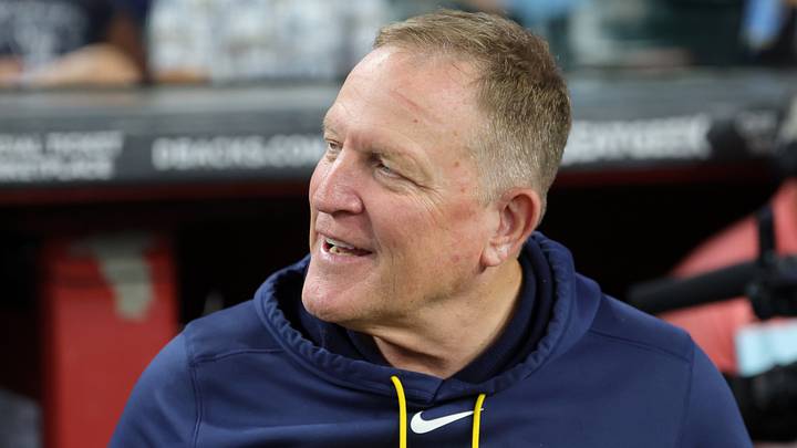 Jul 3, 2026; Phoenix, Arizona, USA; Milwaukee Brewers manager Pat Murphy against the Arizona Diamondbacks at Chase Field. Mandatory Credit: Mark J. Rebilas-Imagn Images