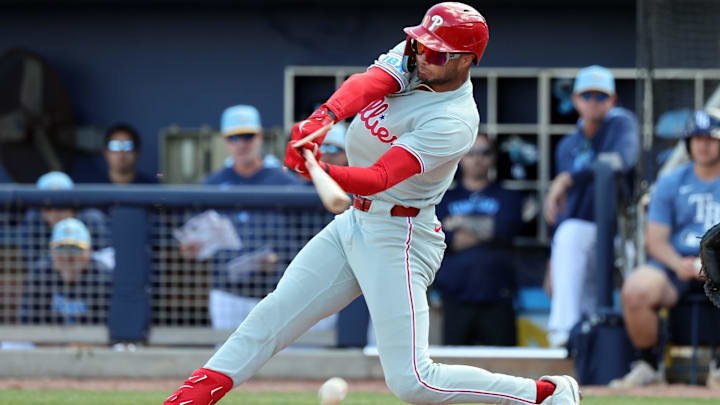Philadelphia Phillies outfielder Justin Crawford (80) 