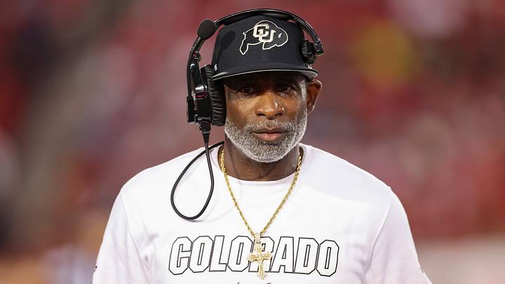 Sep 12, 2025; Houston, Texas, USA; Colorado Buffaloes head coach Deion Sanders looks on from the sideline during the first half against the Houston Cougars at TDECU Stadium. Mandatory Credit: Troy Taormina-Imagn Images Sep 12, 2025; Houston, Texas, USA; Colorado Buffaloes head coach Deion Sanders looks on from the sideline during the first half against the Houston Cougars at TDECU Stadium. Mandatory Credit: Troy Taormina-Imagn Images