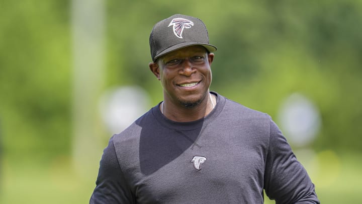 Atlanta Falcons head coach Raheem Morris has been all smiles since taking the job, and for good reason.