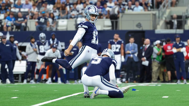Dallas Cowboys place kicker Brandon Aubrey Dallas Cowboys place kicker Brandon Aubrey
