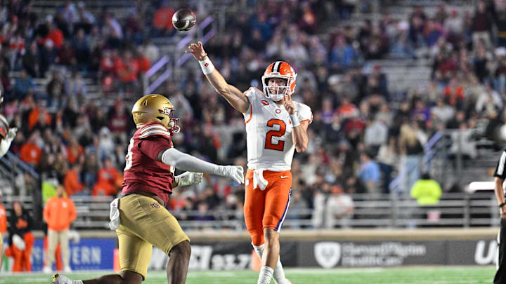 Clemson QB Cade Klubnik left late with an ankle injury against Boston College but is expected to play in next week’s ACC Championship rematch against SMU.