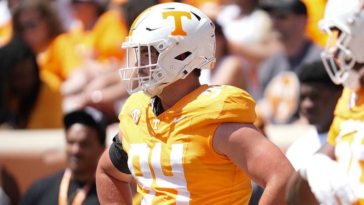 Tennessee’s Nathan Robinson (94) during the Orange and White game at Neyland Stadium in Knoxville, Tennessee, April 11, 2026. Tennessee’s Nathan Robinson (94) during the Orange and White game at Neyland Stadium in Knoxville, Tennessee, April 11, 2026.