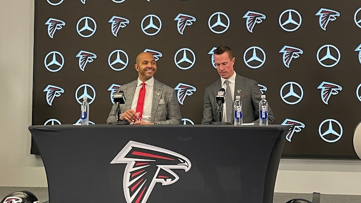 New Falcons general manager Ian Cunningham alongside president of football, Matt Ryan.