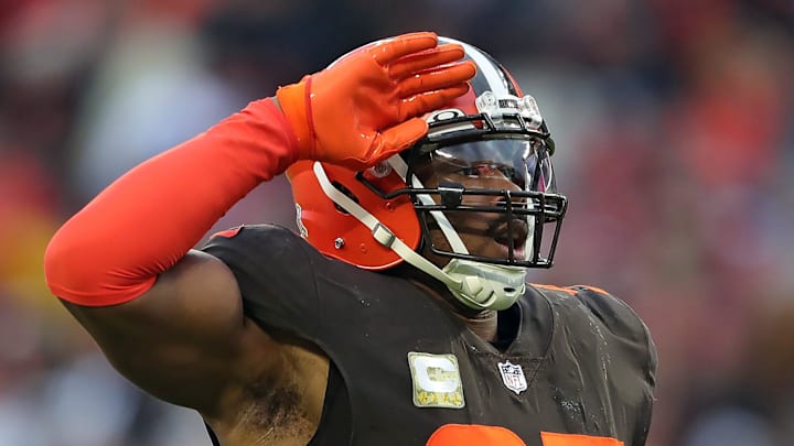 Myles Garrett wants to say goodbye to the Cleveland Browns, and maybe hello to the Atlanta Falcons. Myles Garrett wants to say goodbye to the Cleveland Browns, and maybe hello to the Atlanta Falcons.