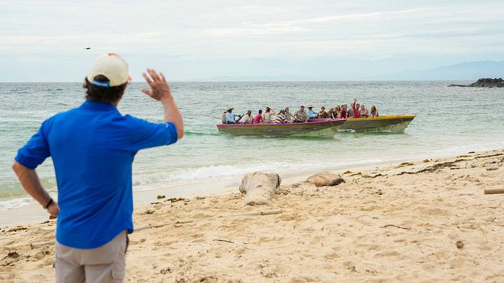 (L-R) Jeff Probst, Sharonda Cox, Kristin Flickinger, Alexis Levine, Linnea Capobianco, Ori Jean-Charles, Eric Macksoud, Lewis Kelly, Mike Pinsky, Devin Way, Jenna Doore, Carter Krull, An “Thien An” Nguyen, Maggie Nestor, Brady Booker, Danny “Kilby” Kilby in Survivor season 51 episode 4 (L-R) Jeff Probst, Sharonda Cox, Kristin Flickinger, Alexis Levine, Linnea Capobianco, Ori Jean-Charles, Eric Macksoud, Lewis Kelly, Mike Pinsky, Devin Way, Jenna Doore, Carter Krull, An “Thien An” Nguyen, Maggie Nestor, Brady Booker, Danny “Kilby” Kilby in Survivor season 51 episode 4