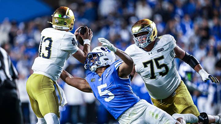 BYU Football Nusi Taumoepeau against Notre Dame BYU Football Nusi Taumoepeau against Notre Dame