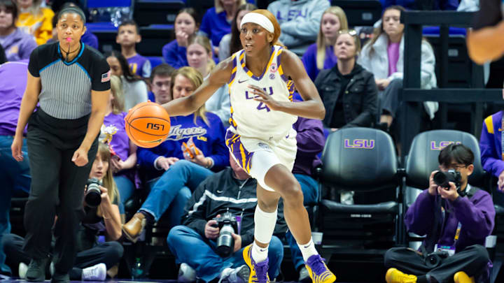 Flau'jae Johnson 4, LSU Tigers Women’s Basketball take on the Alabama Crimson Tide at the Pete Maravich Assembly Center in Baton Rouge, LA. Sunday, Feb. 1, 2026.