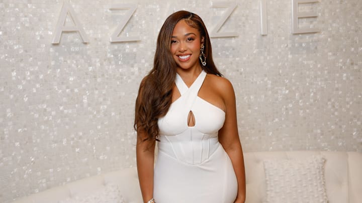 Jordyn Woods attends Azazie Midsummer Soiree Event in Los Angeles, CA on Aug. 6, 2024 