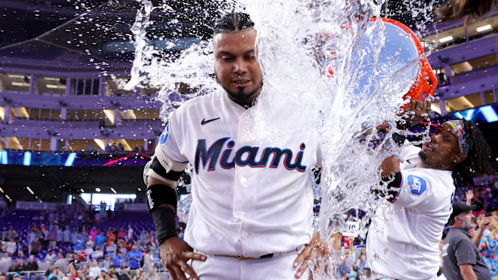 Luis Arráez se convirtió en el héroe de la victoria del domingo de los Marlins 