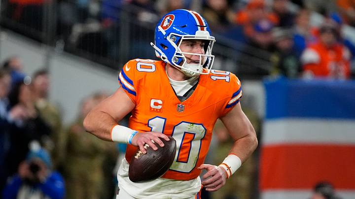 Denver Broncos quarterback Bo Nix (10) looks to throw in the second half against the Seattle Seahawks at Empower Field at Mile High. Denver Broncos quarterback Bo Nix (10) looks to throw in the second half against the Seattle Seahawks at Empower Field at Mile High.