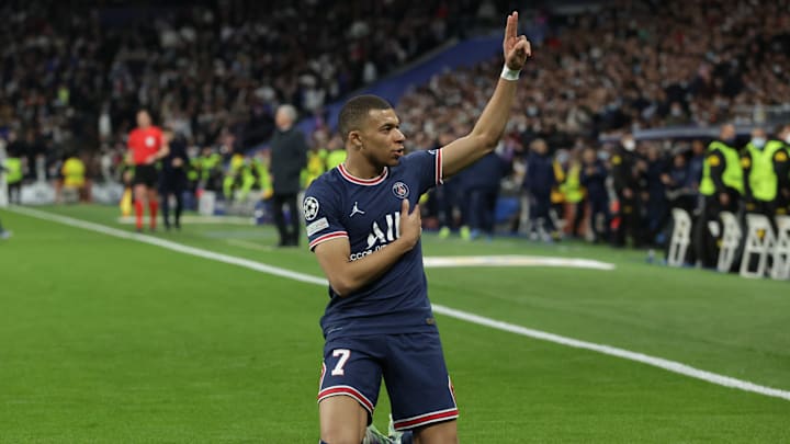 Kylian Mbappé sous les couleurs du Paris Saint-Germain.
